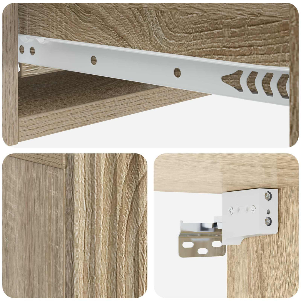 Wandmontierter Beistelltisch Sonoma-Eiche 59 x 34,5 x 17 cm