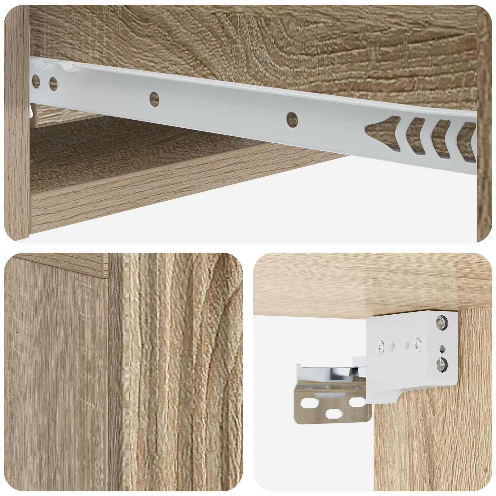 Wandmontierter Beistelltisch Sonoma-Eiche 59 x 34,5 x 17 cm