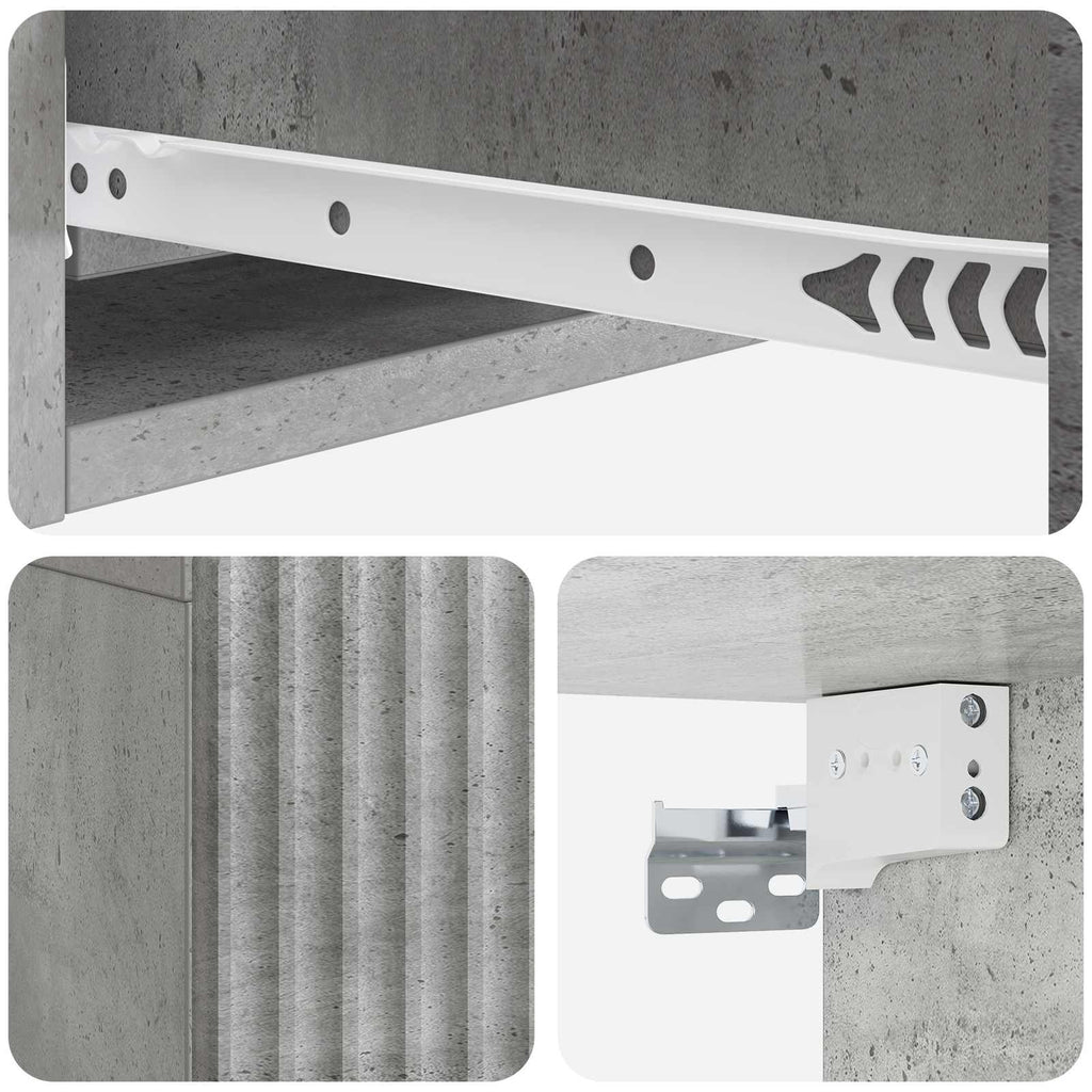 Wandmontierter Beistelltisch Betongrau 59 x 34,5 x 17 cm