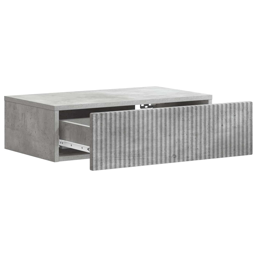 Wandmontierter Beistelltisch Betongrau 59 x 34,5 x 17 cm