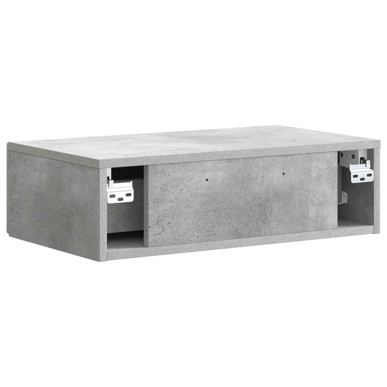 Wandmontierter Beistelltisch Betongrau 59 x 34,5 x 17 cm