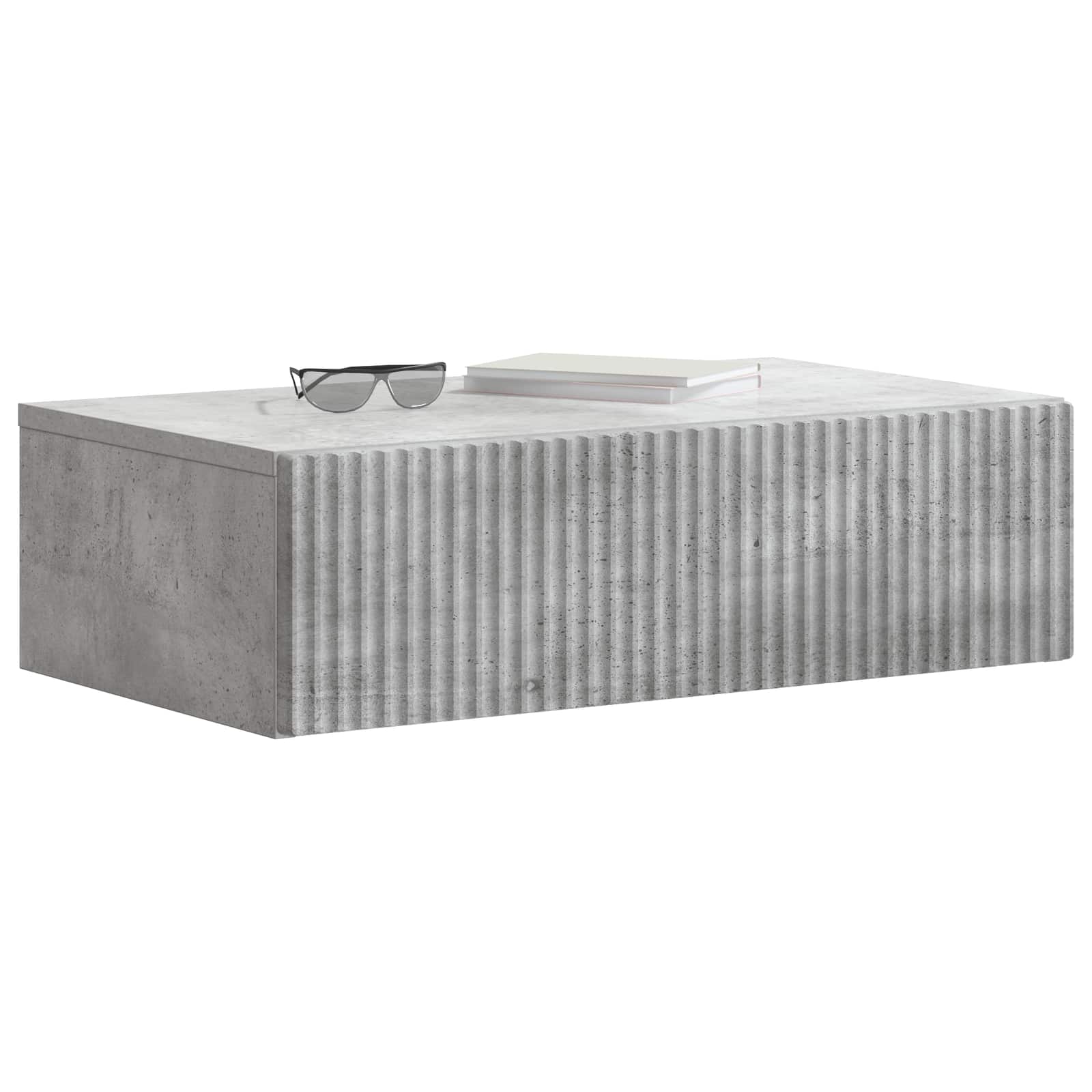 Wandmontierter Beistelltisch Betongrau 59 x 34,5 x 17 cm