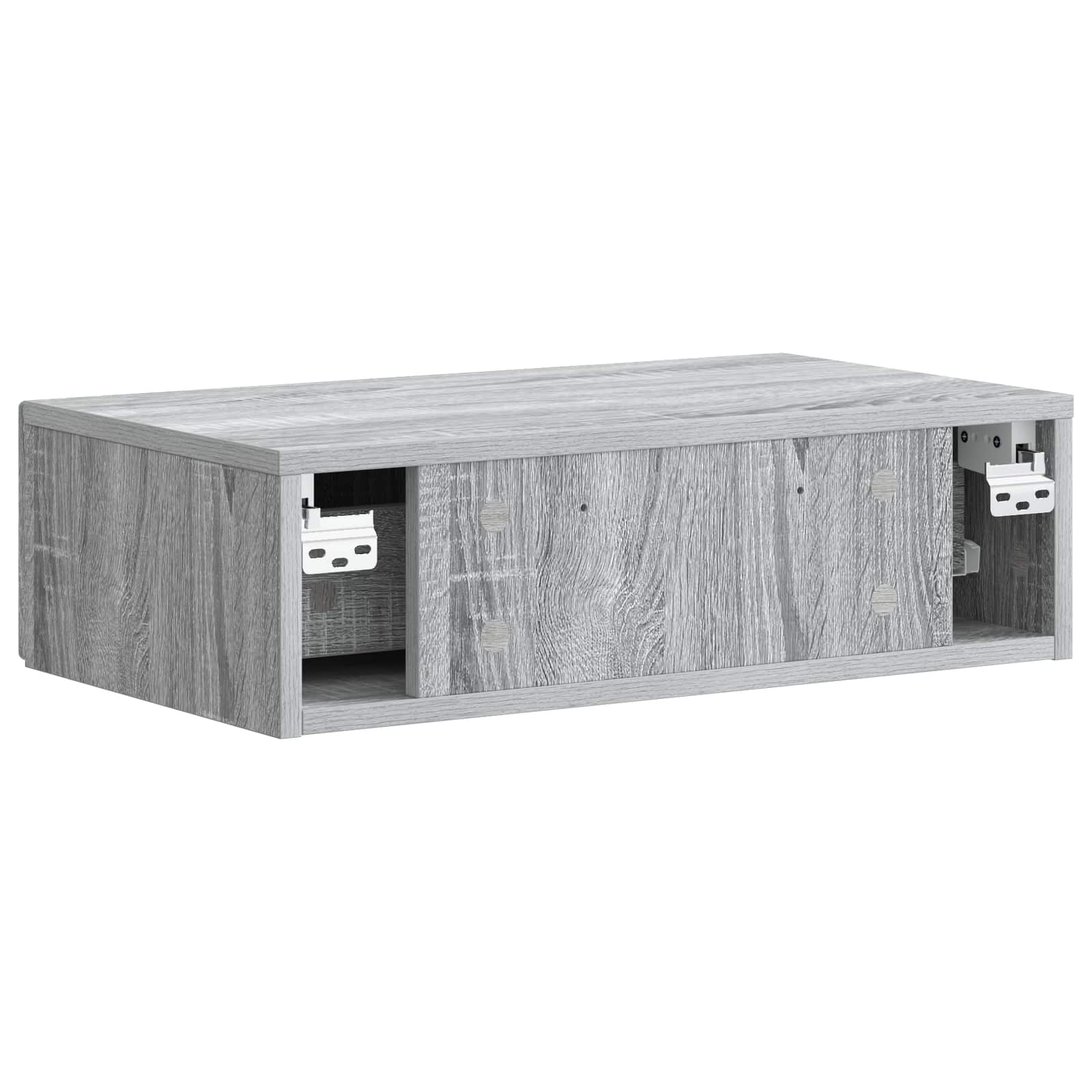 Wandmontierter Beistelltisch Graues Sonoma 59 x 34,5 x 17 cm