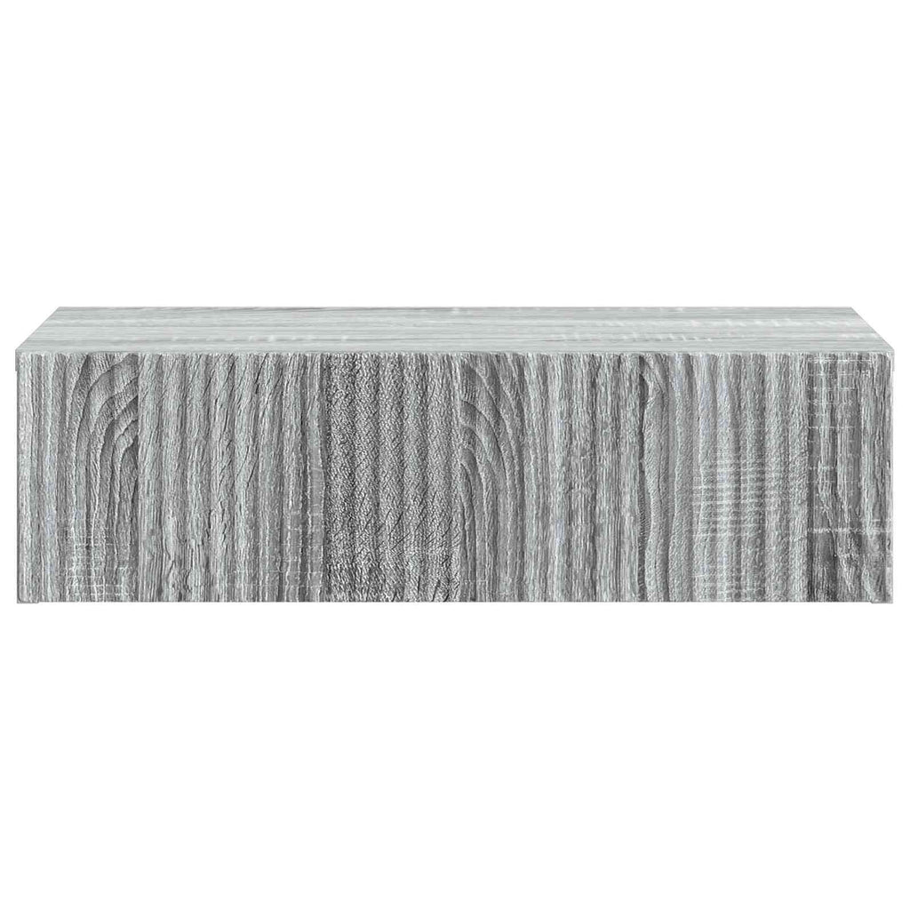 Wandmontierter Beistelltisch Graues Sonoma 59 x 34,5 x 17 cm