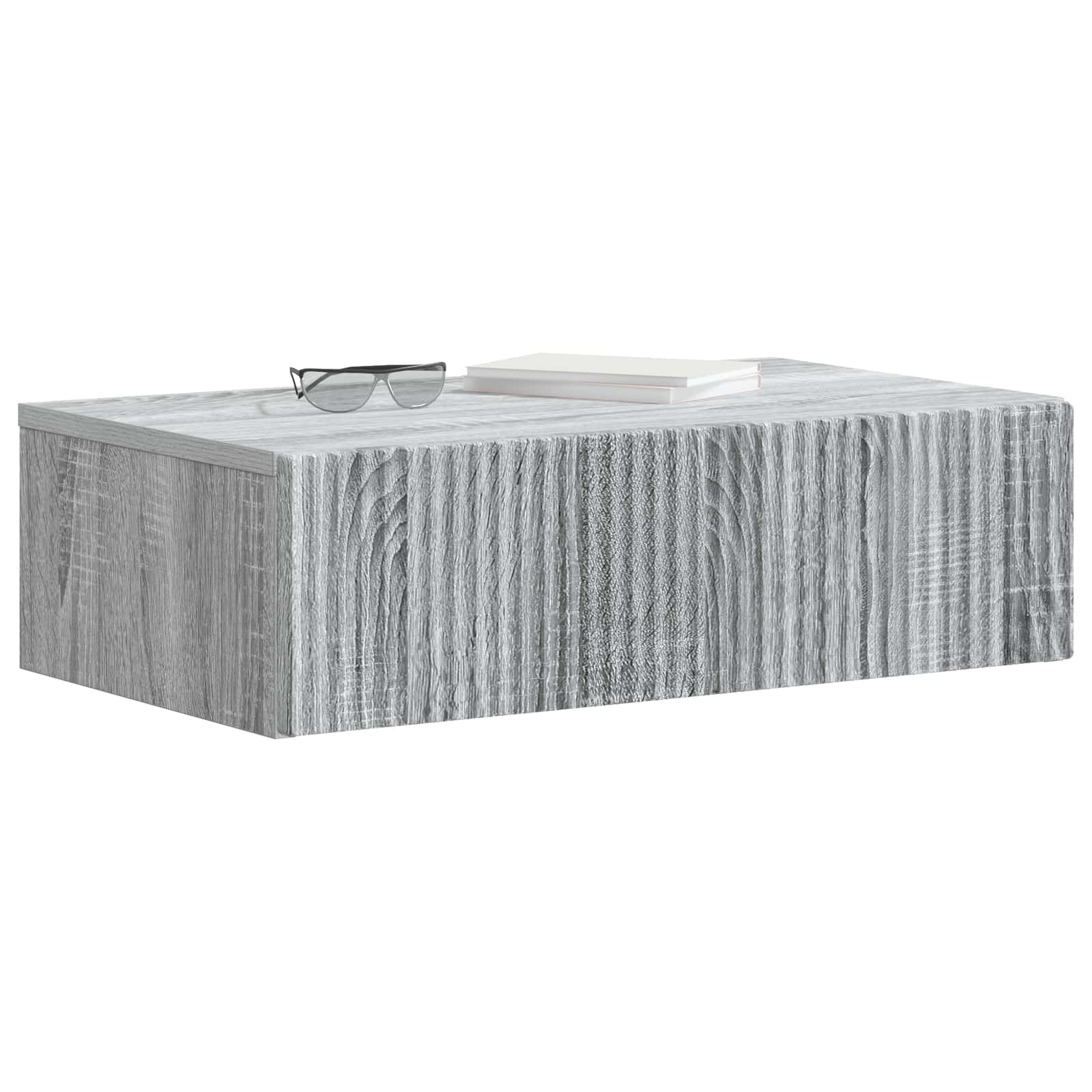 Wandmontierter Beistelltisch Graues Sonoma 59 x 34,5 x 17 cm
