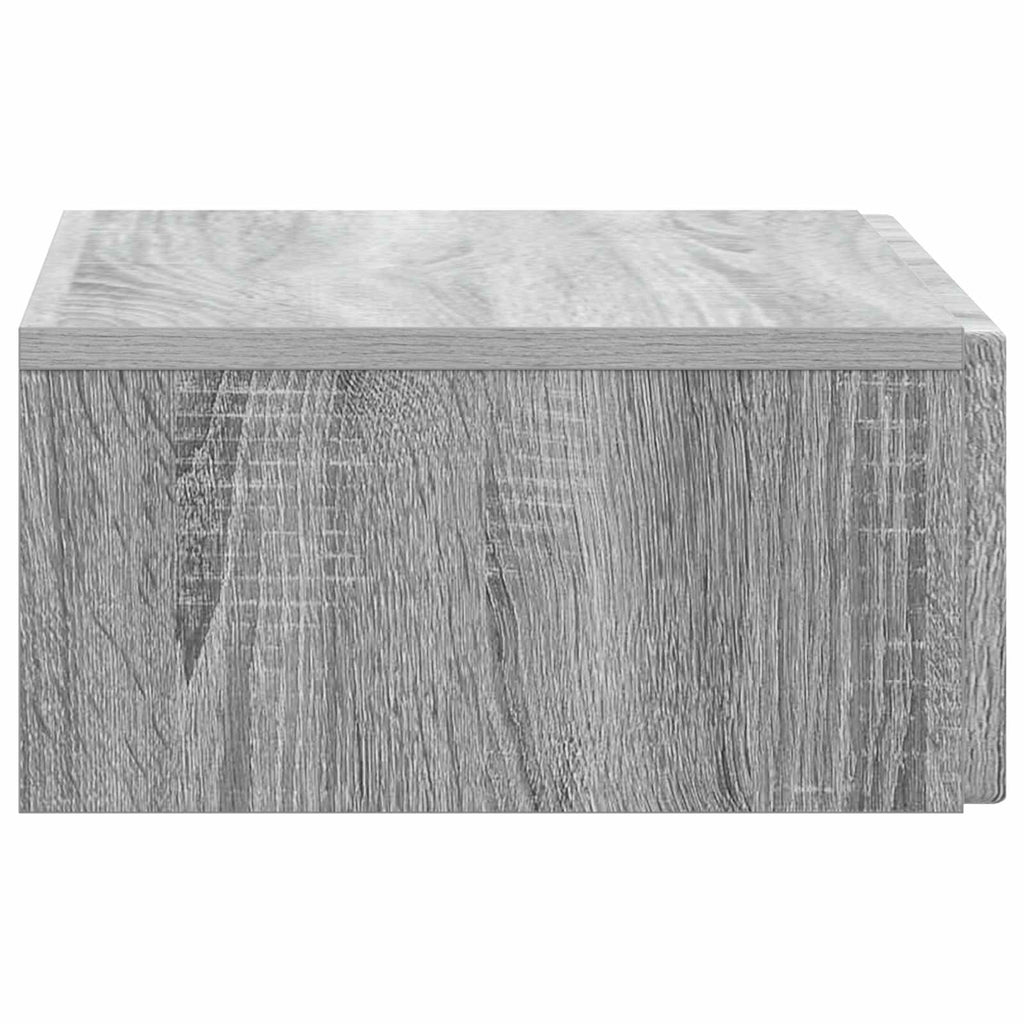 Wandmontierter Beistelltisch Graues Sonoma 59 x 34,5 x 17 cm