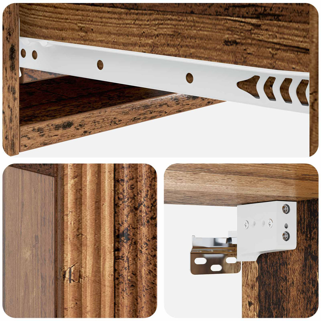 Wandmontierter Beistelltisch Altholz 59 x 34,5 x 17 cm