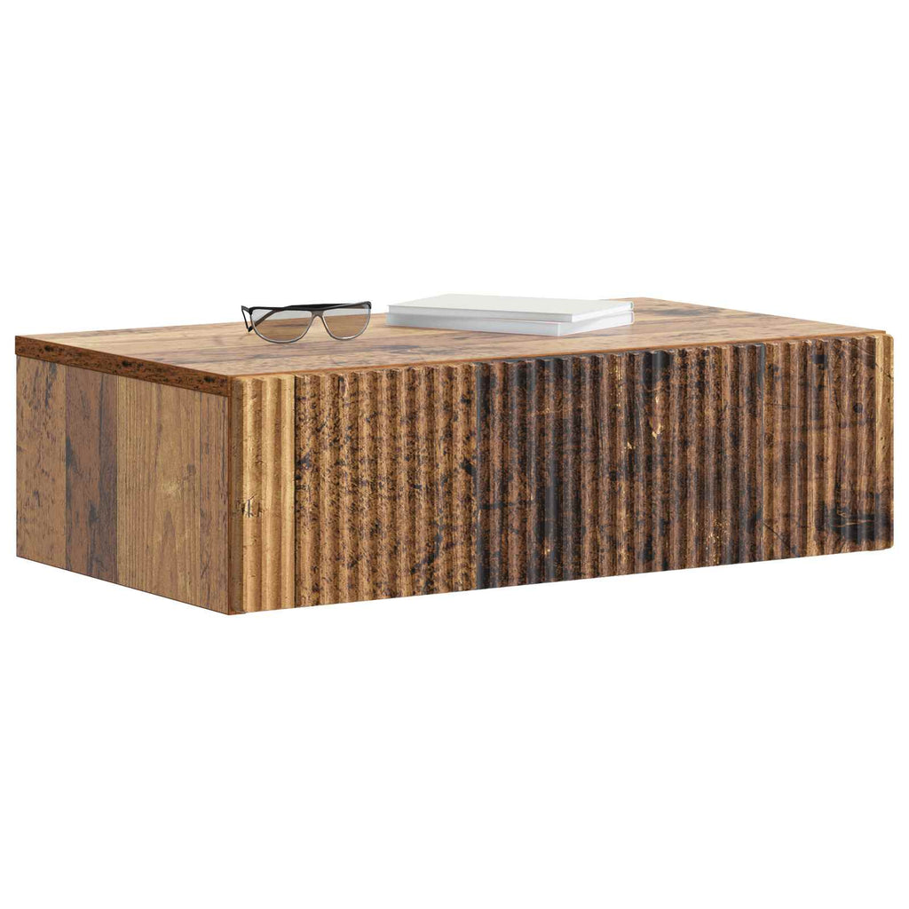 Wandmontierter Beistelltisch Altholz 59 x 34,5 x 17 cm