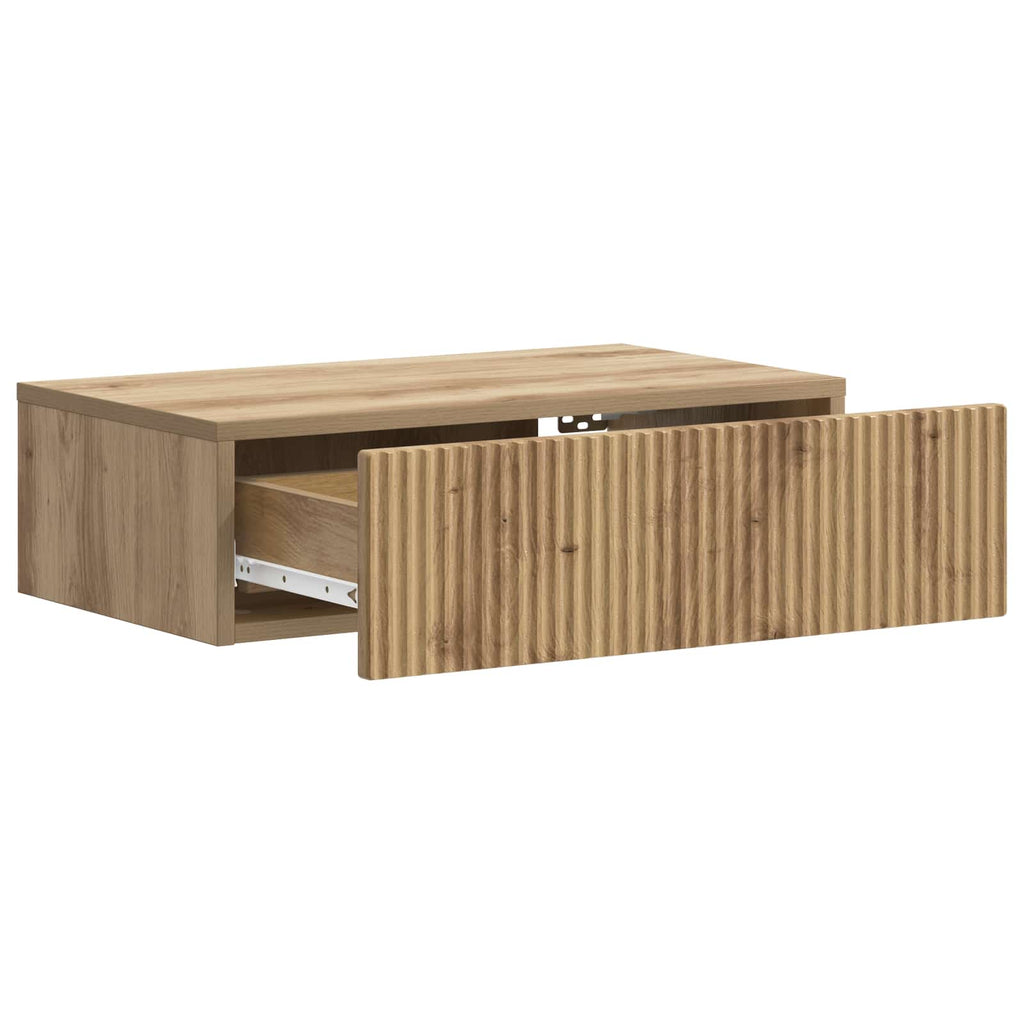 Wandmontierter Beistelltisch Artisan-Eiche 59 x 34,5 x 17 cm