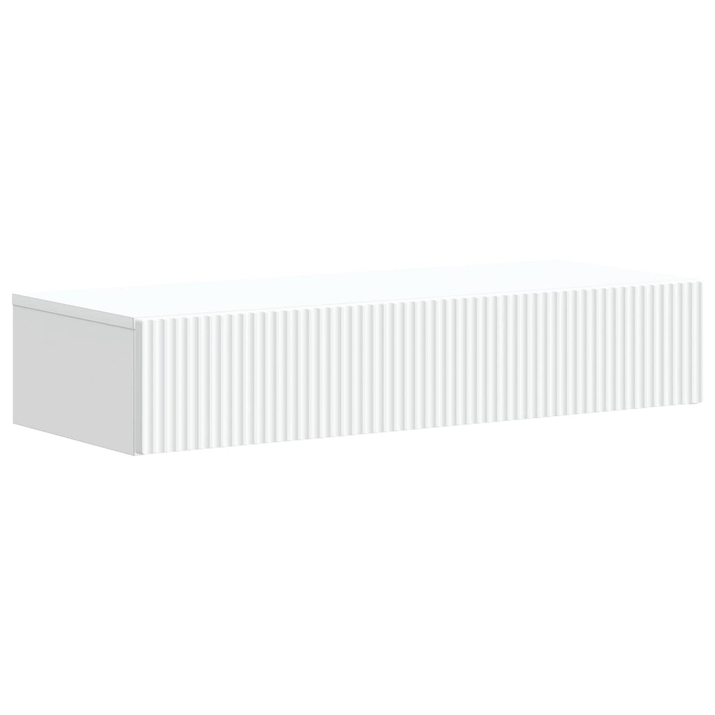 Wandmontierter Beistelltisch Weiß 87,5 x 34,5 x 17 cm