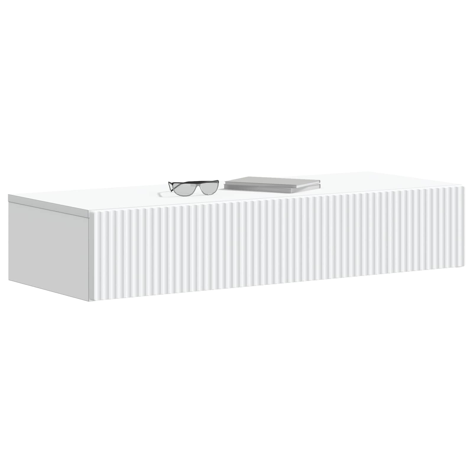 Wandmontierter Beistelltisch Weiß 87,5 x 34,5 x 17 cm