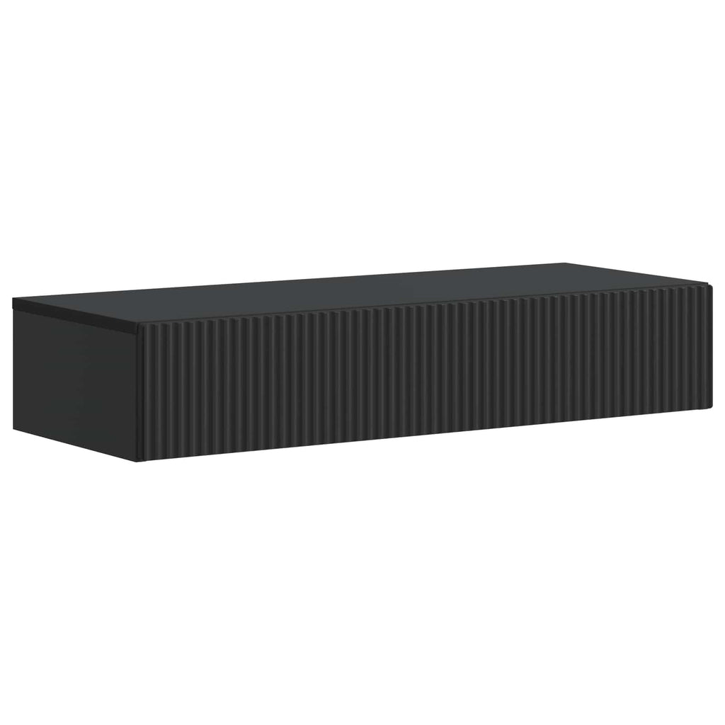 Wandmontierter Beistelltisch Schwarz 87,5 x 34,5 x 17 cm