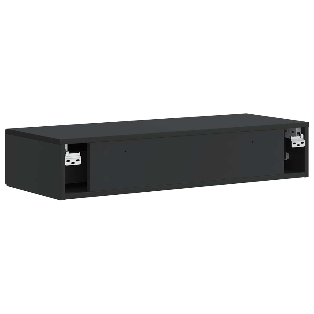 Wandmontierter Beistelltisch Schwarz 87,5 x 34,5 x 17 cm