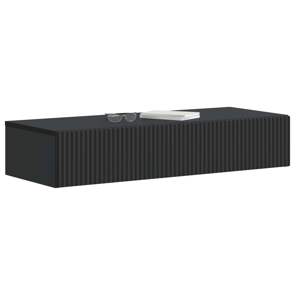 Wandmontierter Beistelltisch Schwarz 87,5 x 34,5 x 17 cm