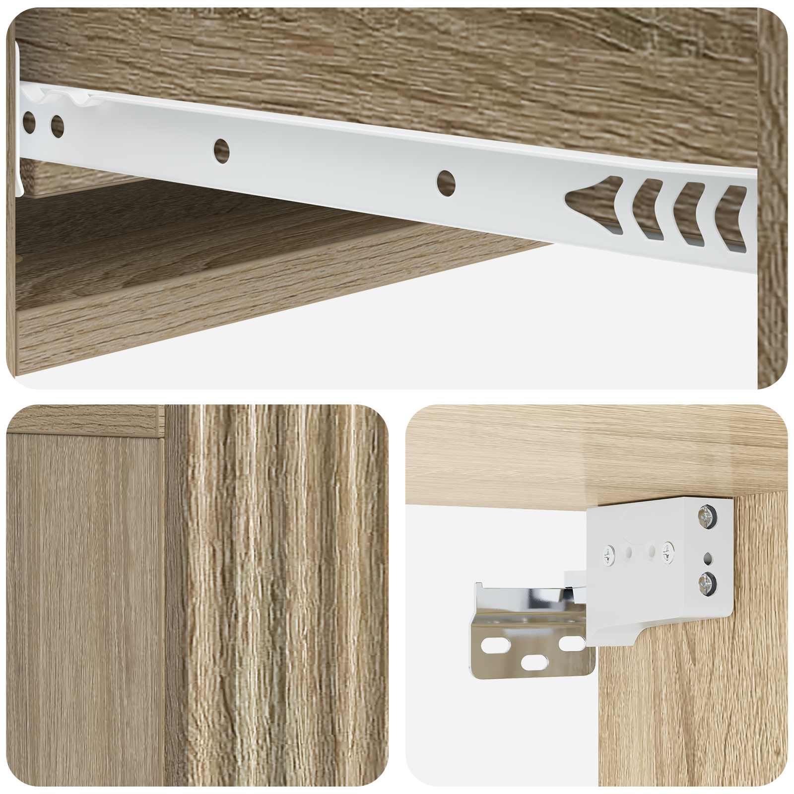 Wandmontierter Beistelltisch Sonoma-Eiche 87,5 x 34,5 x 17 cm