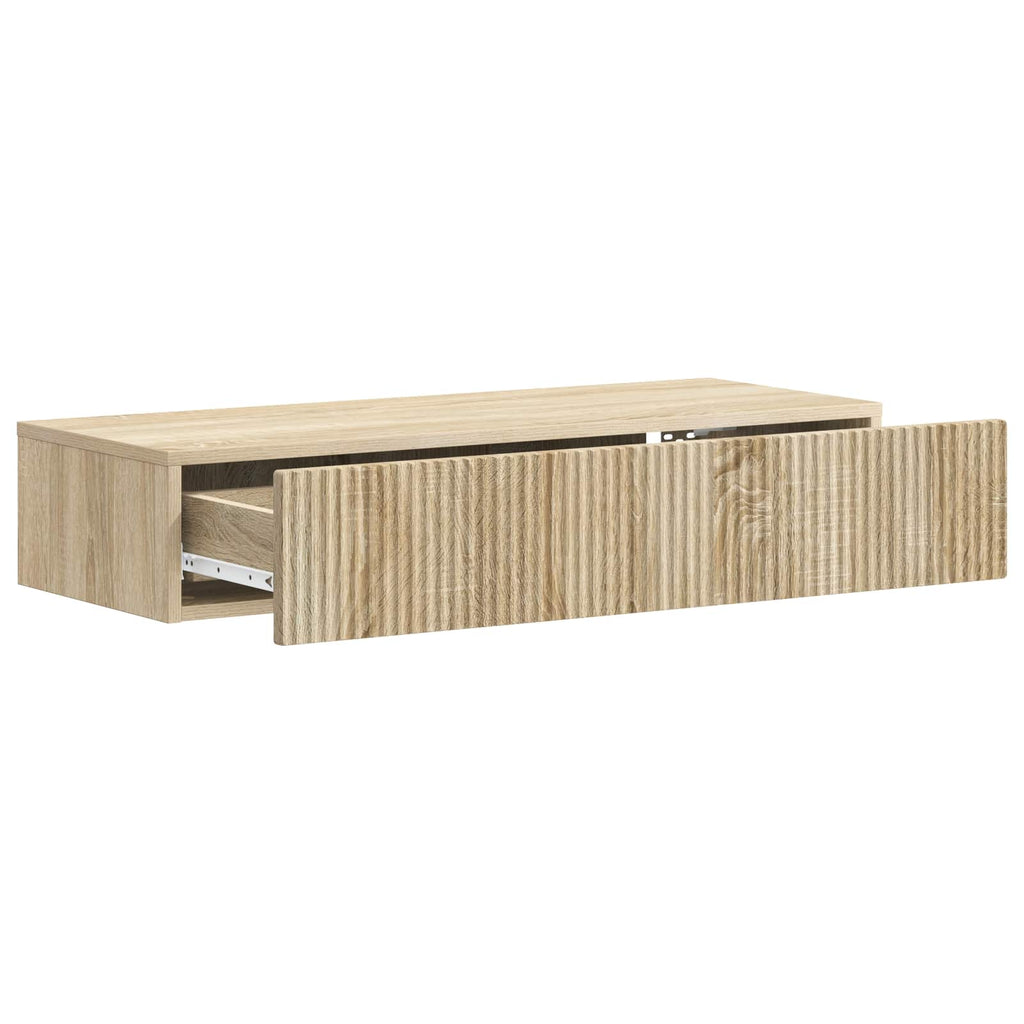 Wandmontierter Beistelltisch Sonoma-Eiche 87,5 x 34,5 x 17 cm