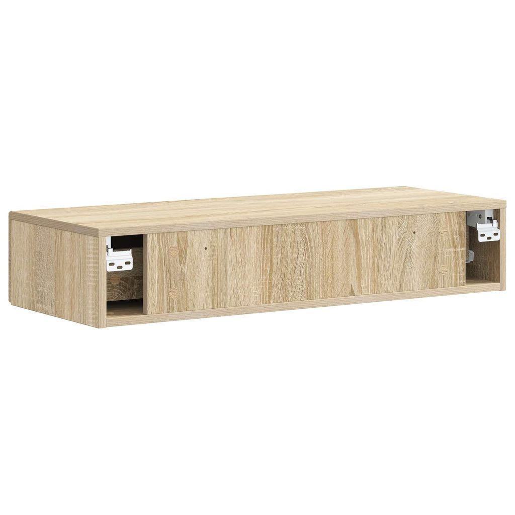 Wandmontierter Beistelltisch Sonoma-Eiche 87,5 x 34,5 x 17 cm