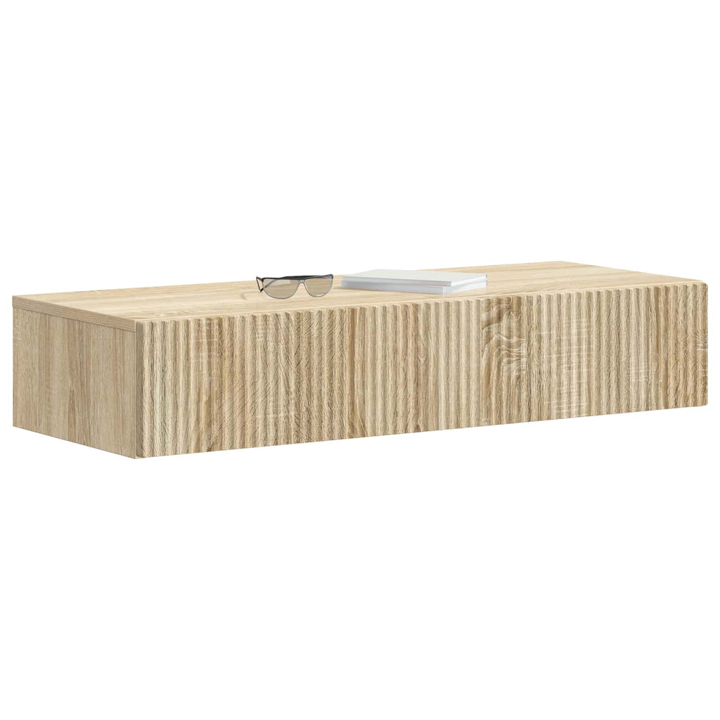 Wandmontierter Beistelltisch Sonoma-Eiche 87,5 x 34,5 x 17 cm