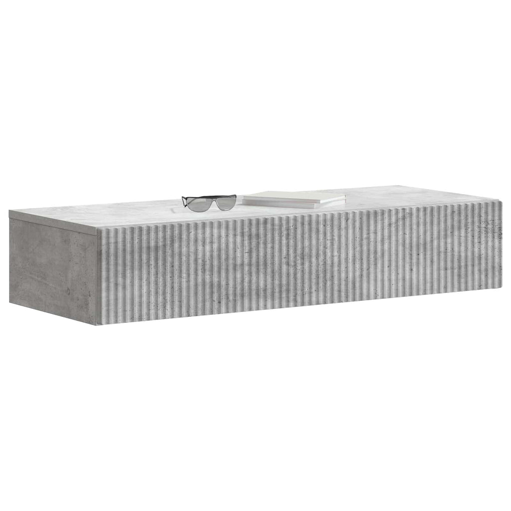 Wandmontierter Beistelltisch Betongrau 87,5 x 34,5 x 17 cm