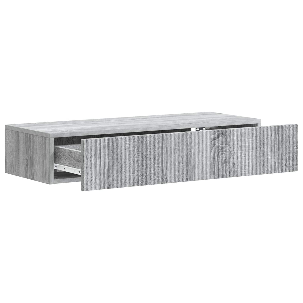 Wandmontierter Beistelltisch Graues Sonoma 87,5 x 34,5 x 17 cm