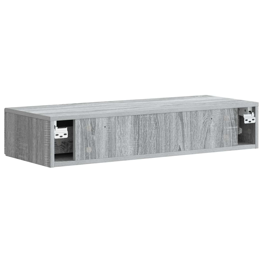Wandmontierter Beistelltisch Graues Sonoma 87,5 x 34,5 x 17 cm