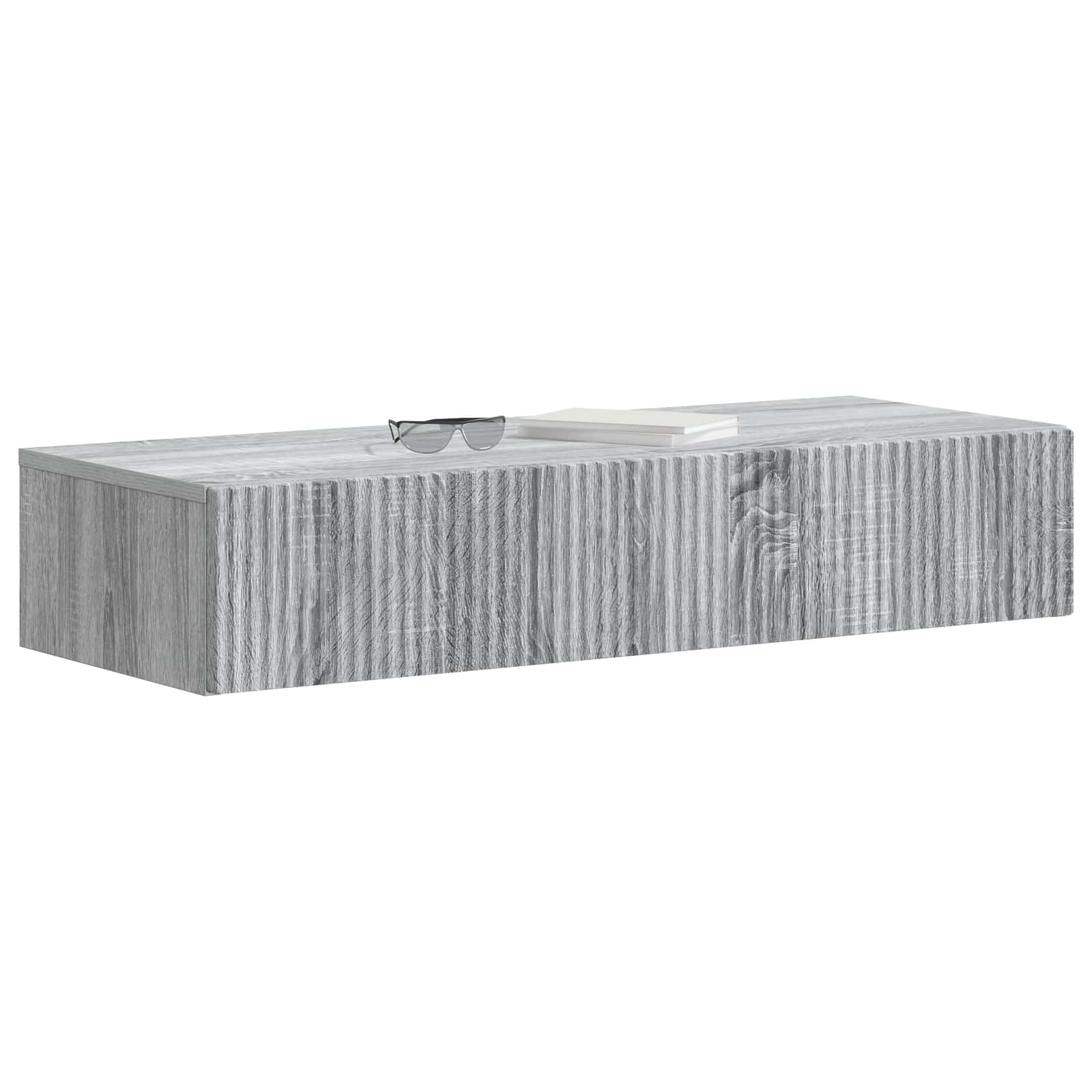 Wandmontierter Beistelltisch Graues Sonoma 87,5 x 34,5 x 17 cm