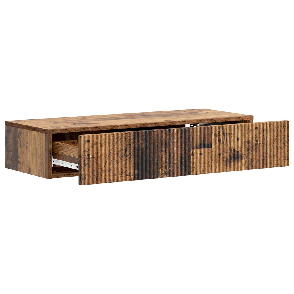 Wandmontierter Beistelltisch Altholz 87,5 x 34,5 x 17 cm
