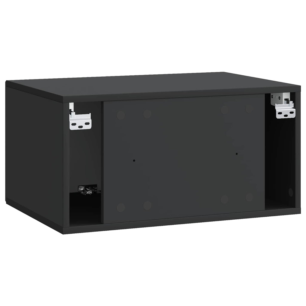 Wandmontierter TV-Schrank Schwarz 59,5 x 41 x 30 cm