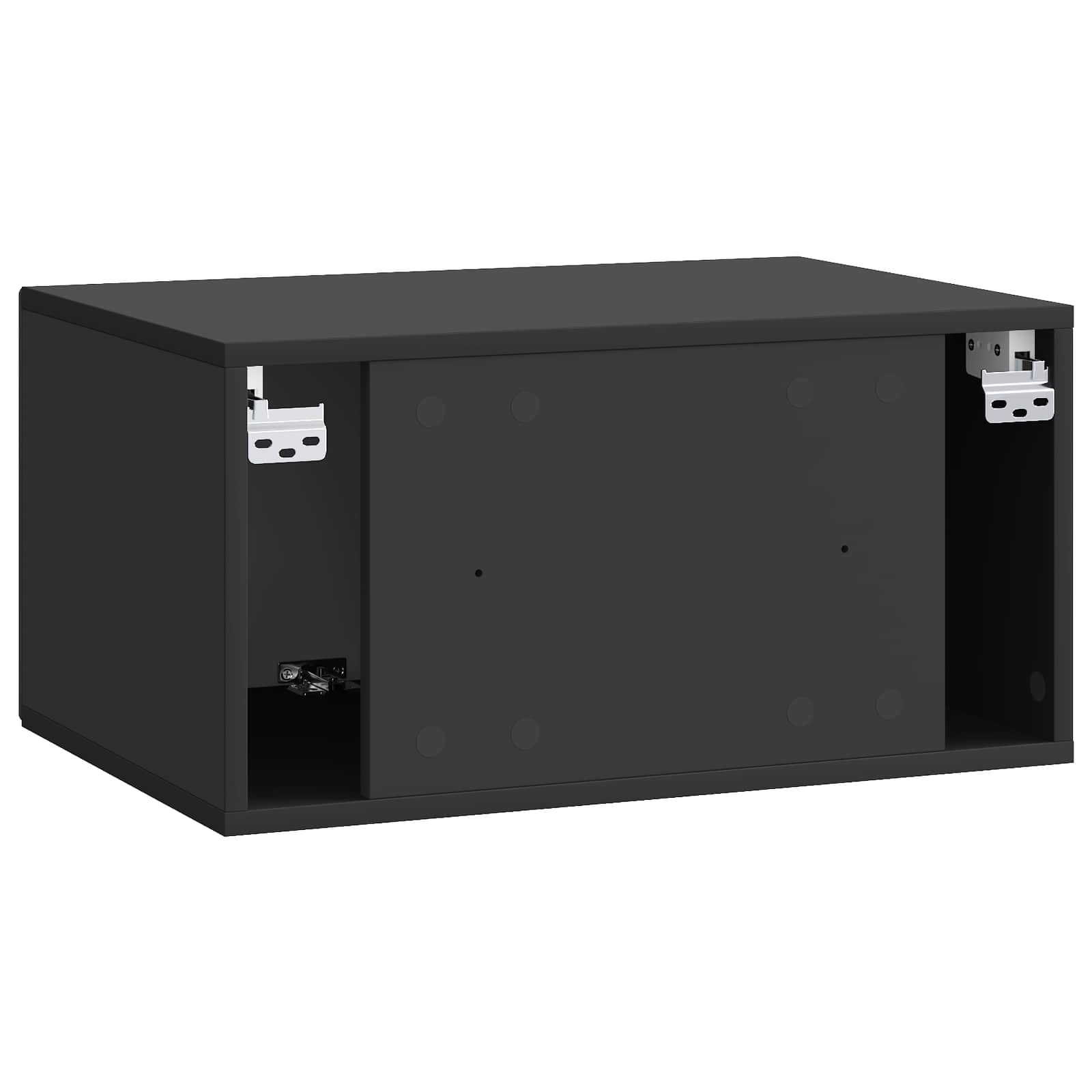 Wandmontierter TV-Schrank Schwarz 59,5 x 41 x 30 cm