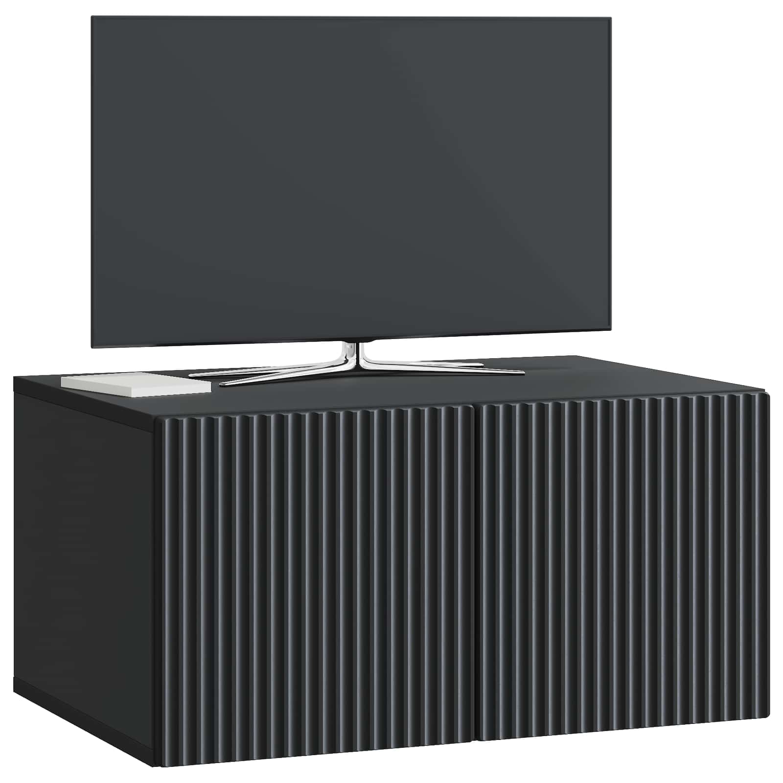 Wandmontierter TV-Schrank Schwarz 59,5 x 41 x 30 cm