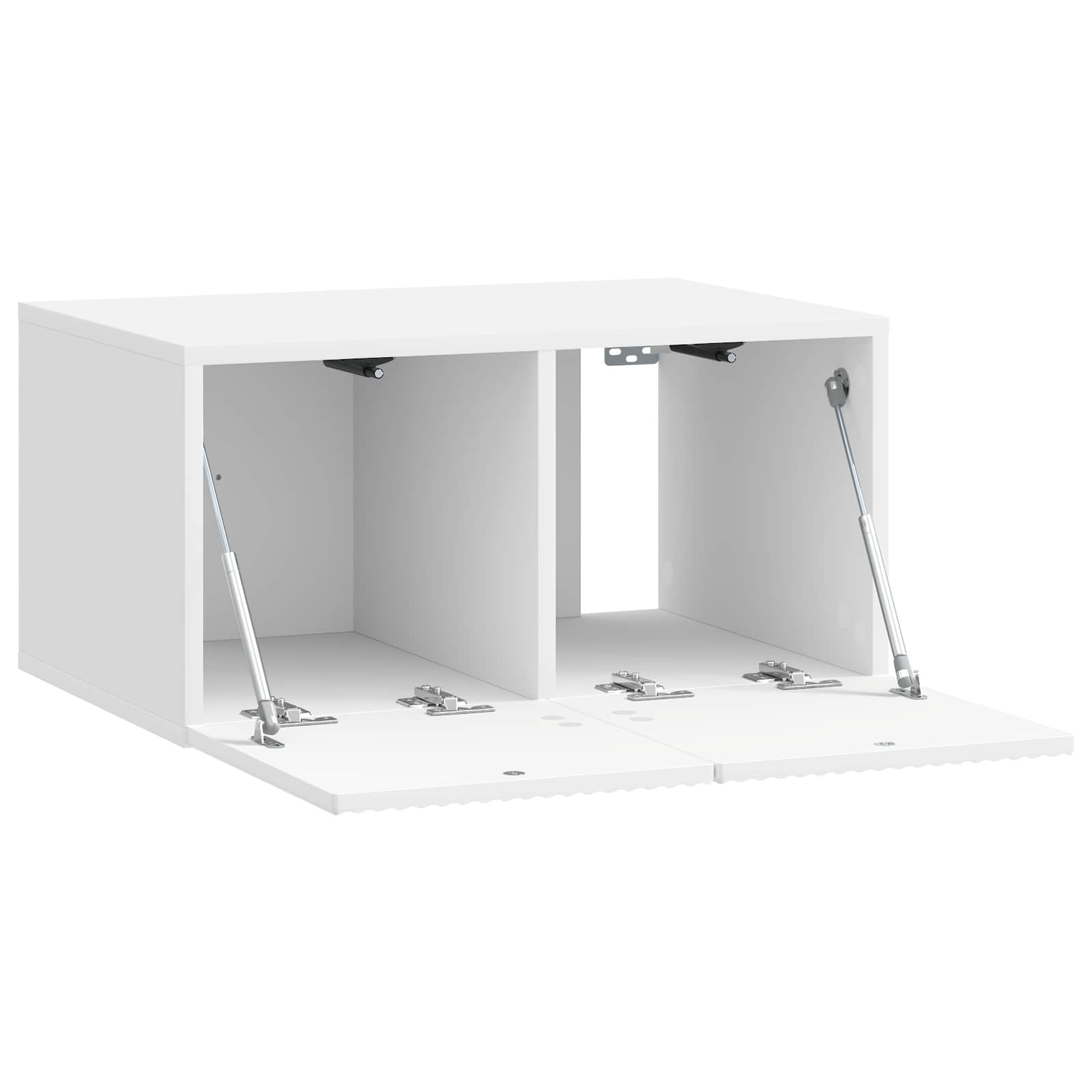 Wandmontierter TV-Schrank Hochglanz Weiß 59,5 x 41 x 30 cm