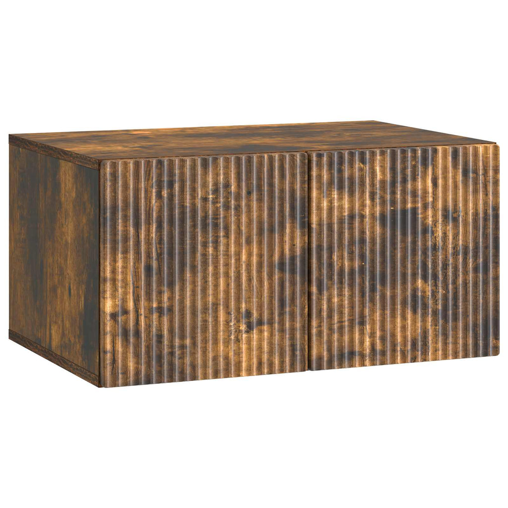 Wandmontierter TV-Schrank Geräucherte Eiche 59,5 x 41 x 30 cm