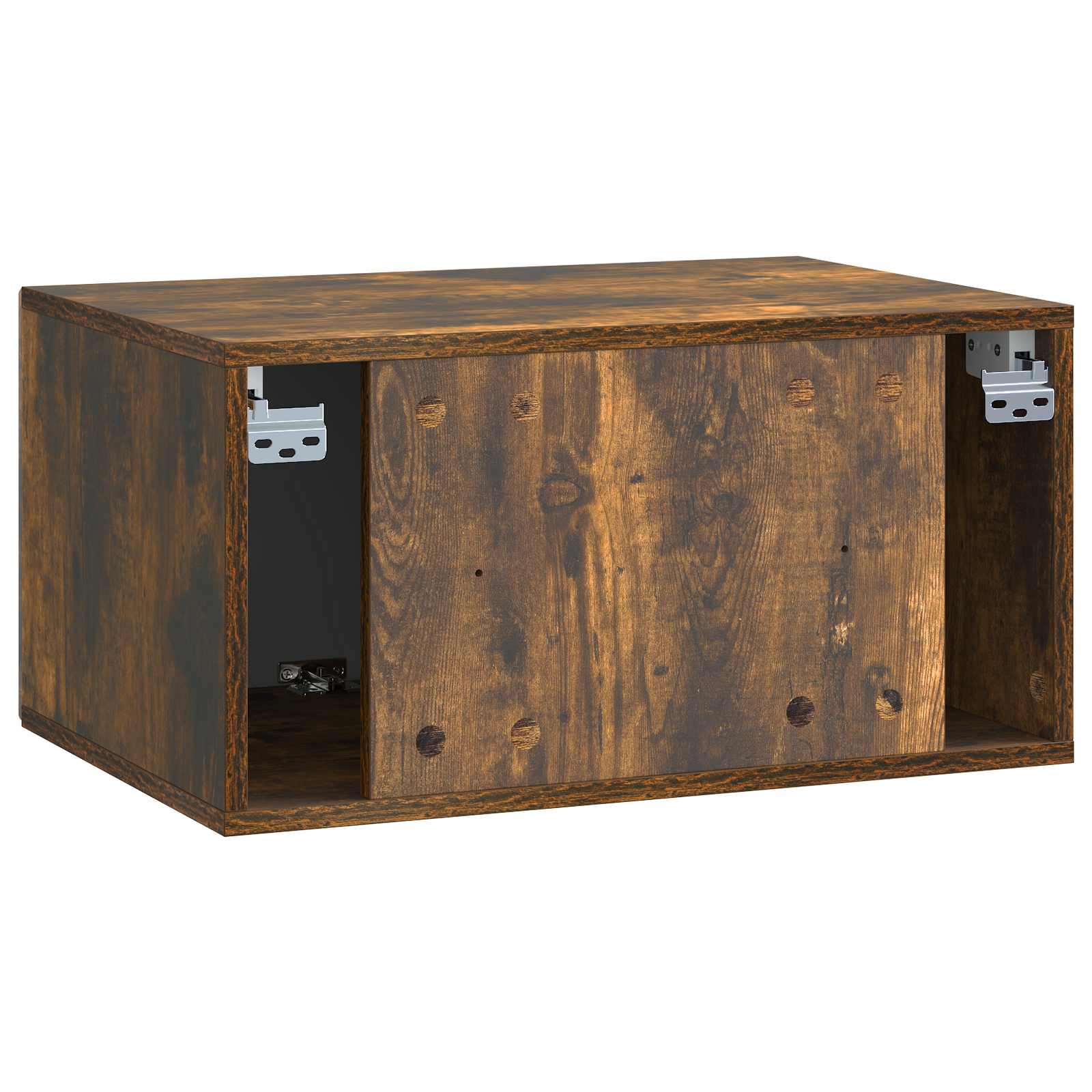 Wandmontierter TV-Schrank Geräucherte Eiche 59,5 x 41 x 30 cm