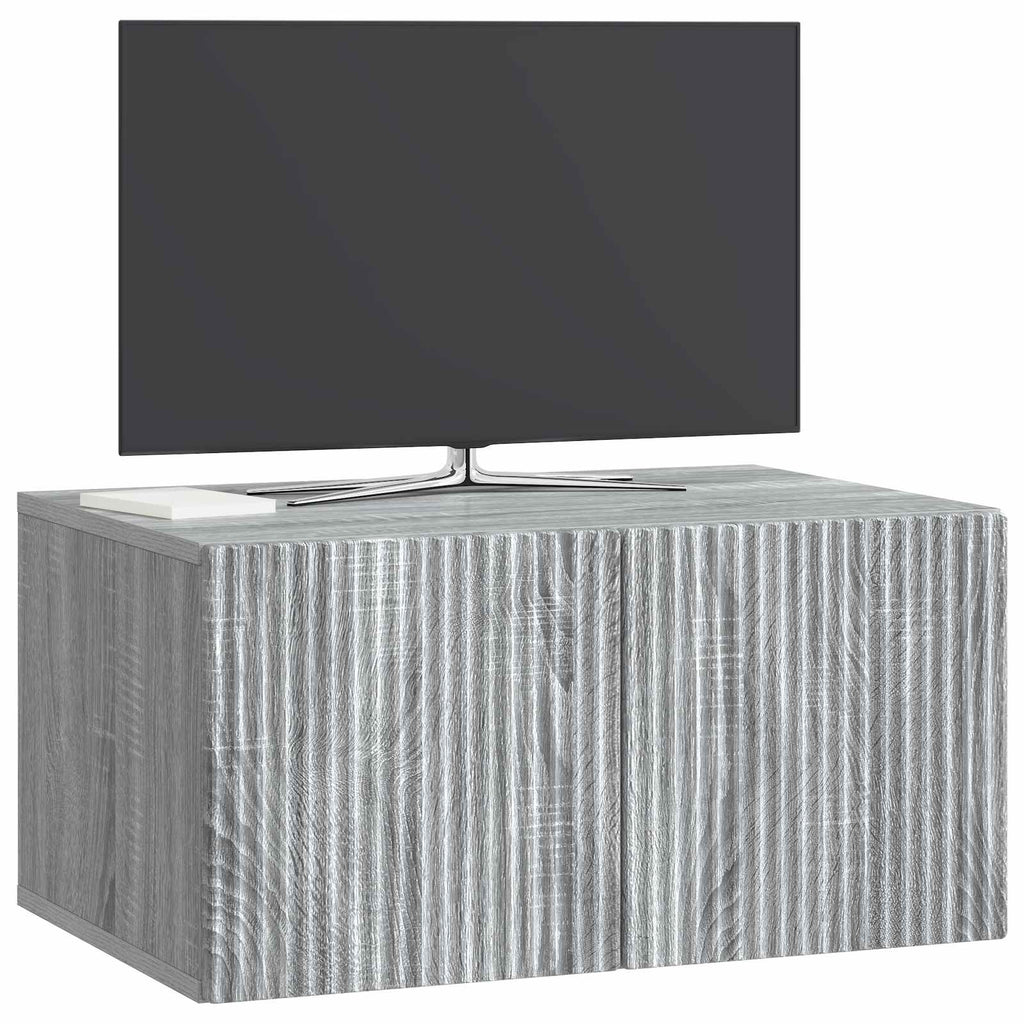 Wandmontierter TV-Schrank Graues Sonoma 59,5 x 41 x 30 cm