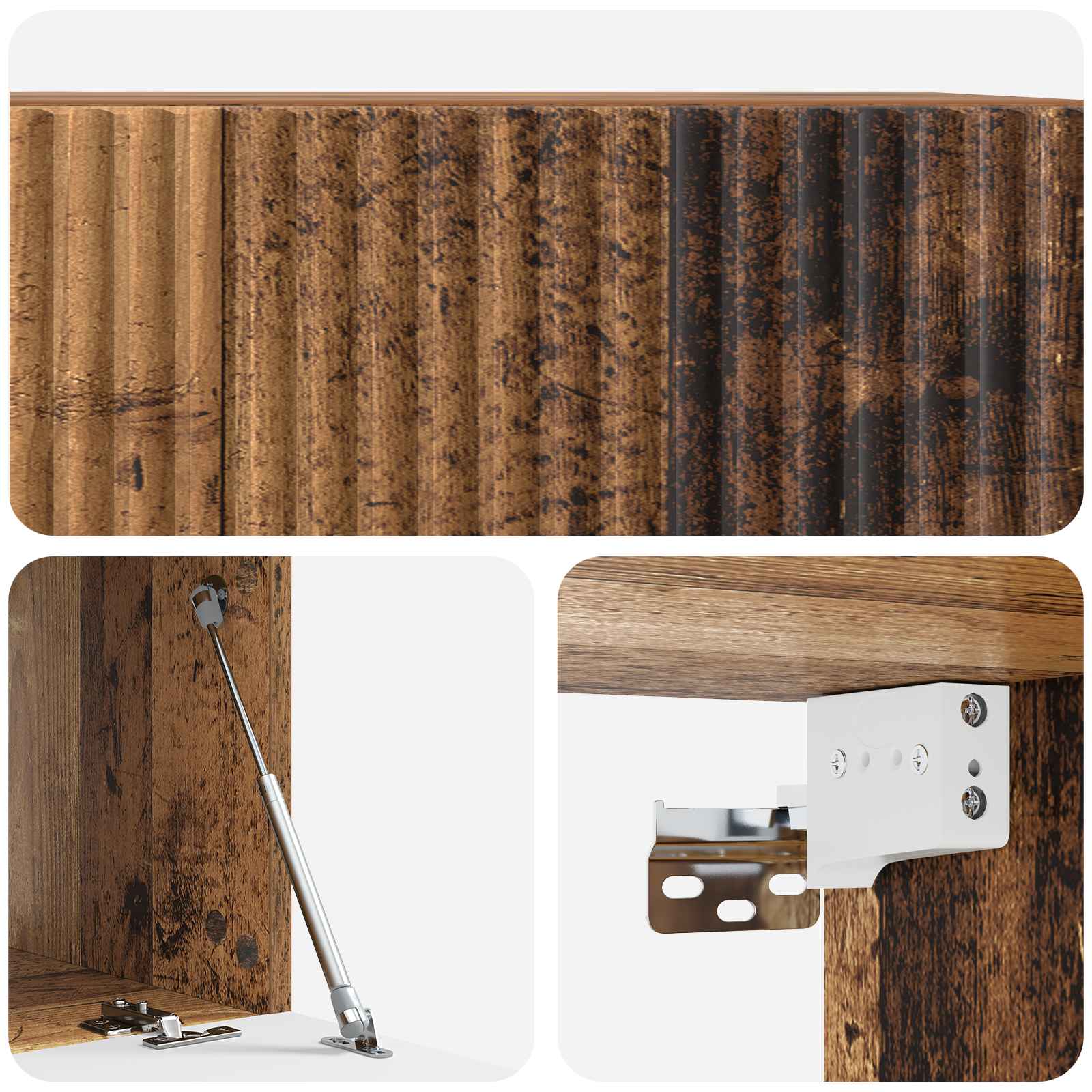 Wandmontierter TV-Schrank Altholz 59,5 x 41 x 30 cm
