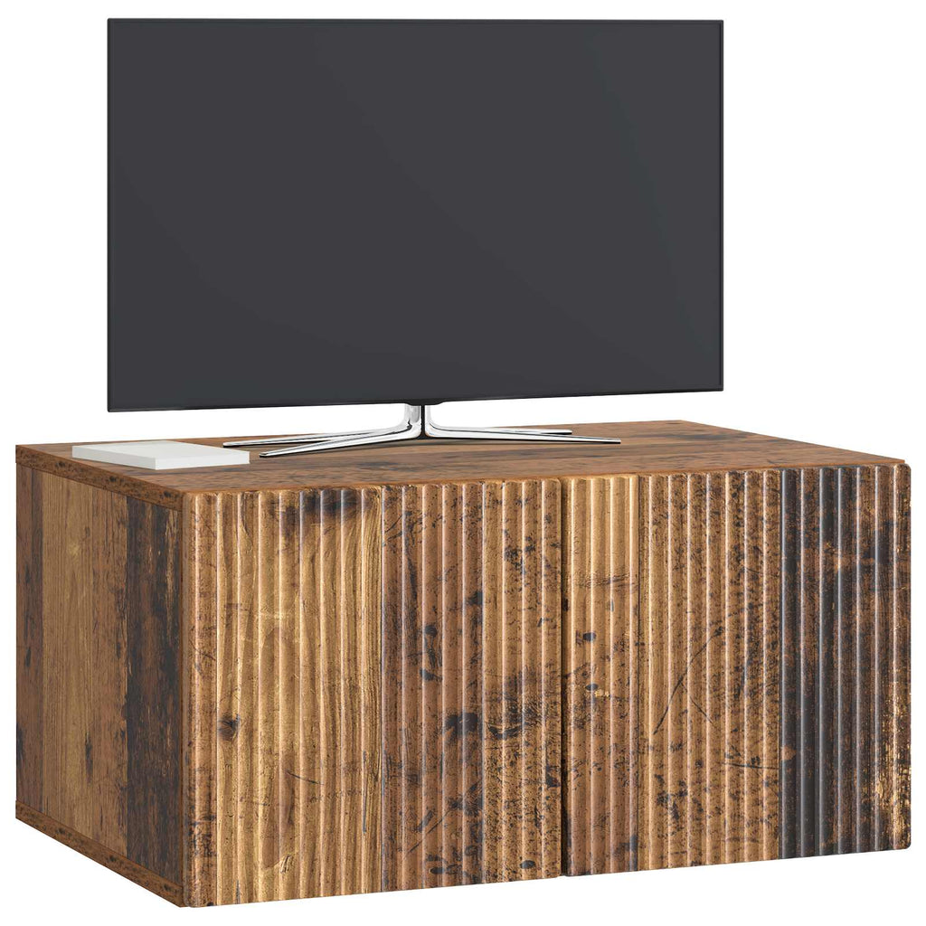 Wandmontierter TV-Schrank Altholz 59,5 x 41 x 30 cm