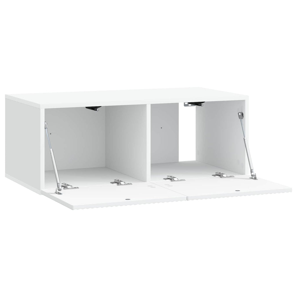 Wandmontierter TV-Schrank Weiß 78,5 x 41 x 30 cm Holzwerkstoff
