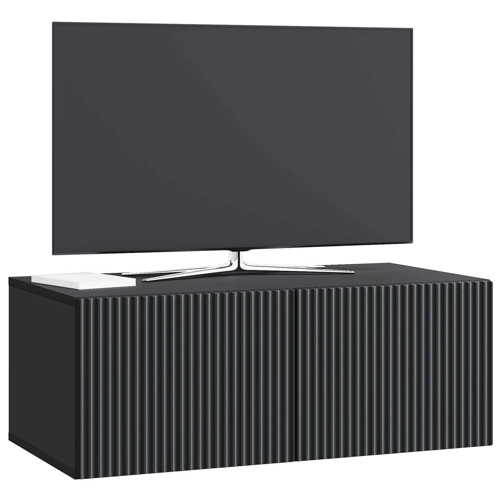 Wandmontierter TV-Schrank Schwarz 78,5 x 41 x 30 cm