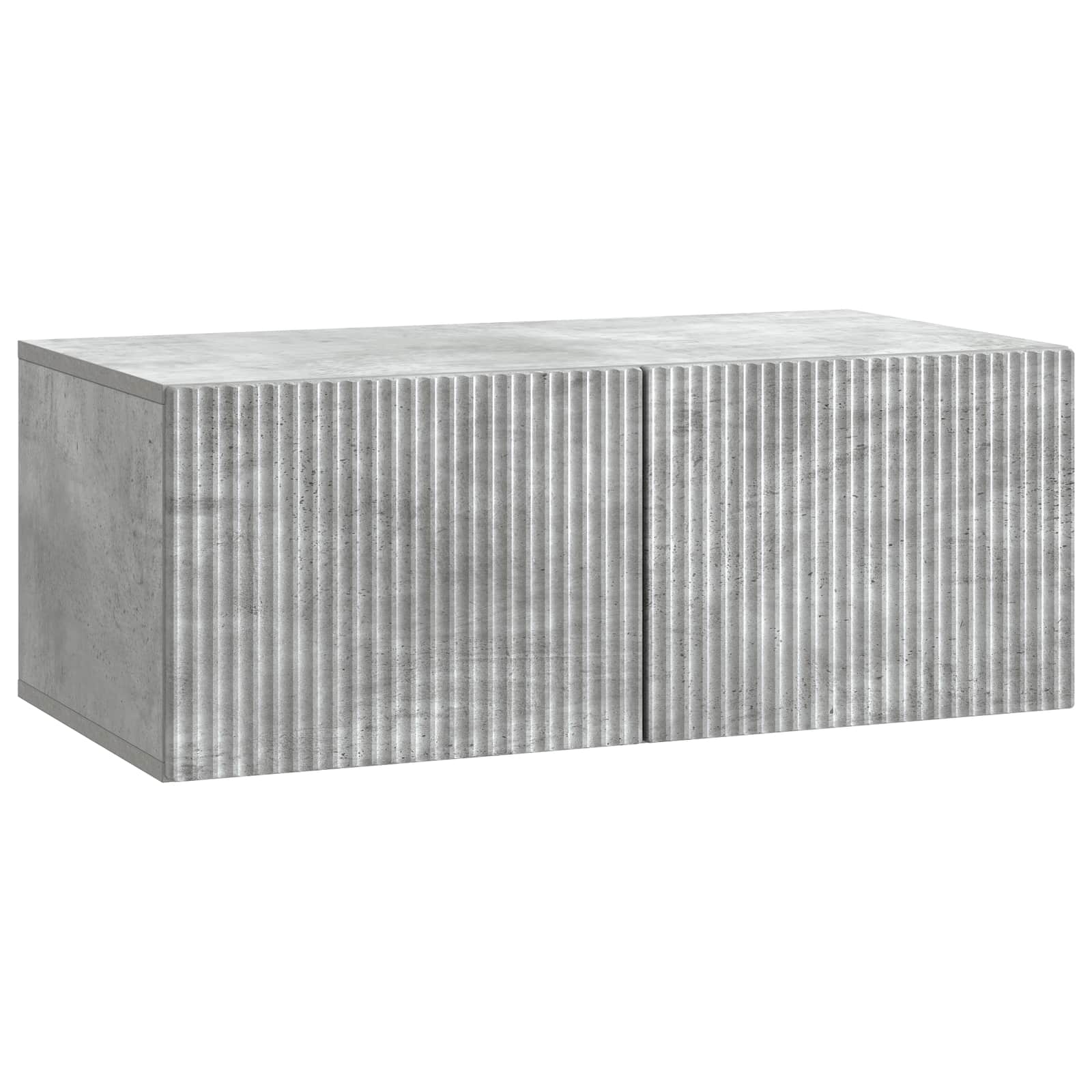 Wandmontierter TV-Schrank Betongrau 78,5 x 41 x 30 cm