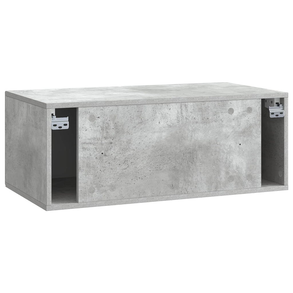 Wandmontierter TV-Schrank Betongrau 78,5 x 41 x 30 cm