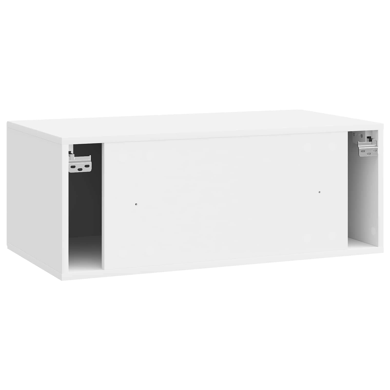 Wandmontierter TV-Schrank Hochglanz Weiß 78,5 x 41 x 30 cm