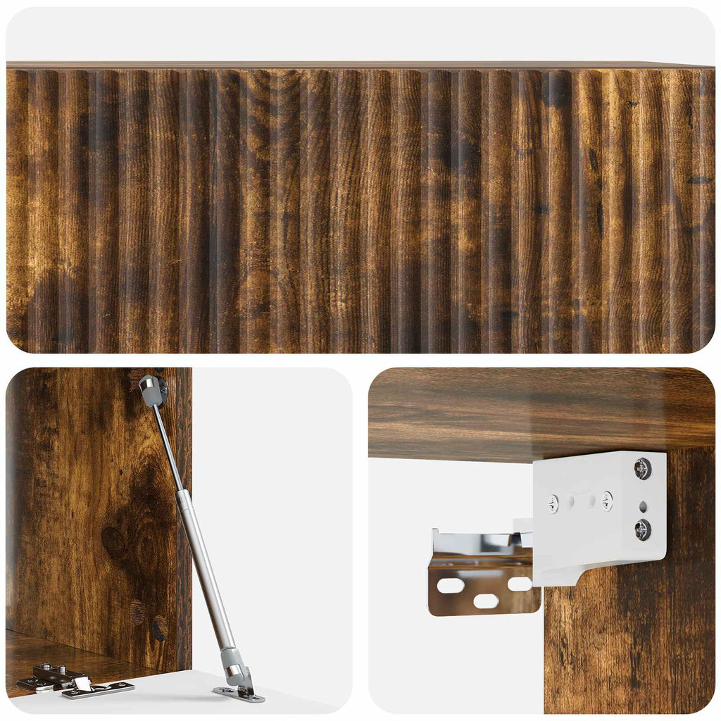 Wandmontierter TV-Schrank Geräucherte Eiche 78,5 x 41 x 30 cm