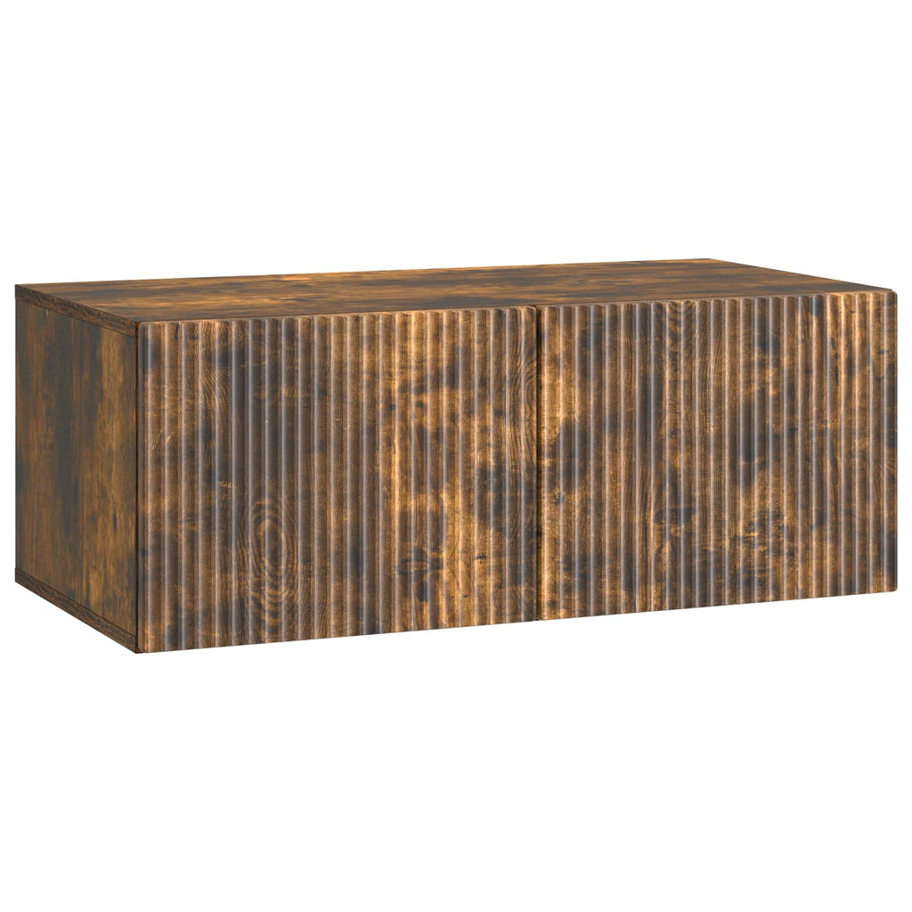 Wandmontierter TV-Schrank Geräucherte Eiche 78,5 x 41 x 30 cm