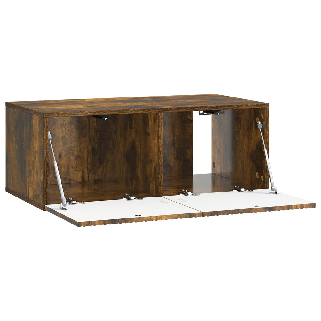 Wandmontierter TV-Schrank Geräucherte Eiche 78,5 x 41 x 30 cm