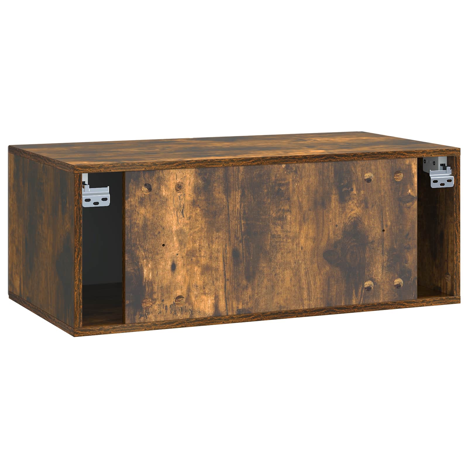 Wandmontierter TV-Schrank Geräucherte Eiche 78,5 x 41 x 30 cm