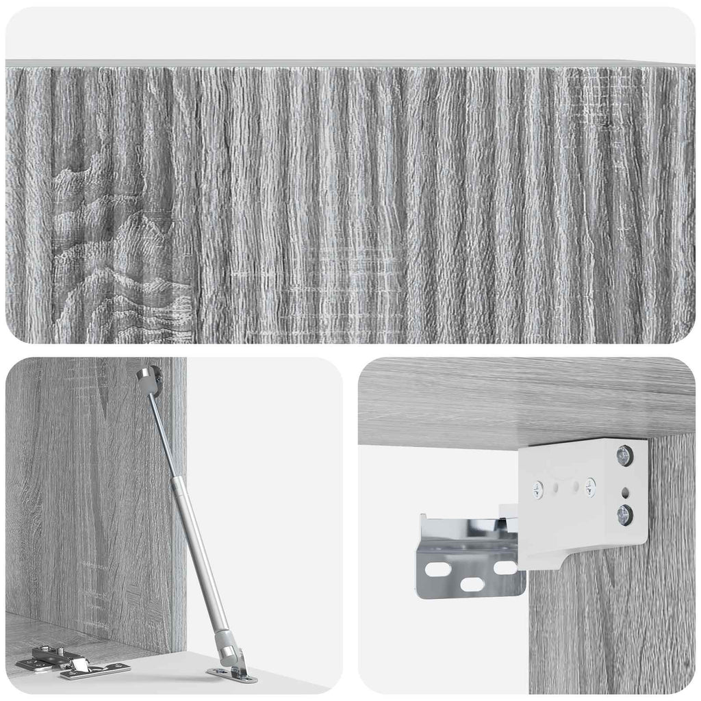 Wandmontierter TV-Schrank Graues Sonoma 78,5 x 41 x 30 cm