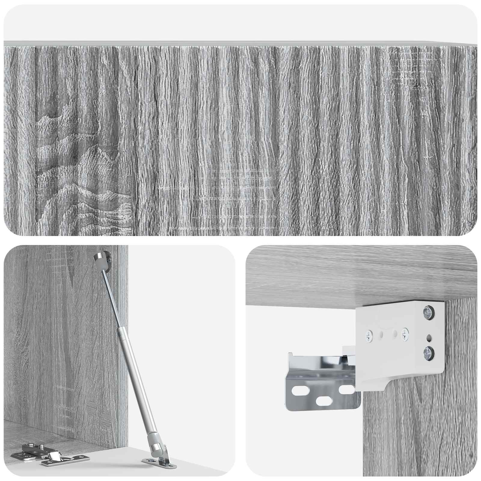 Wandmontierter TV-Schrank Graues Sonoma 78,5 x 41 x 30 cm