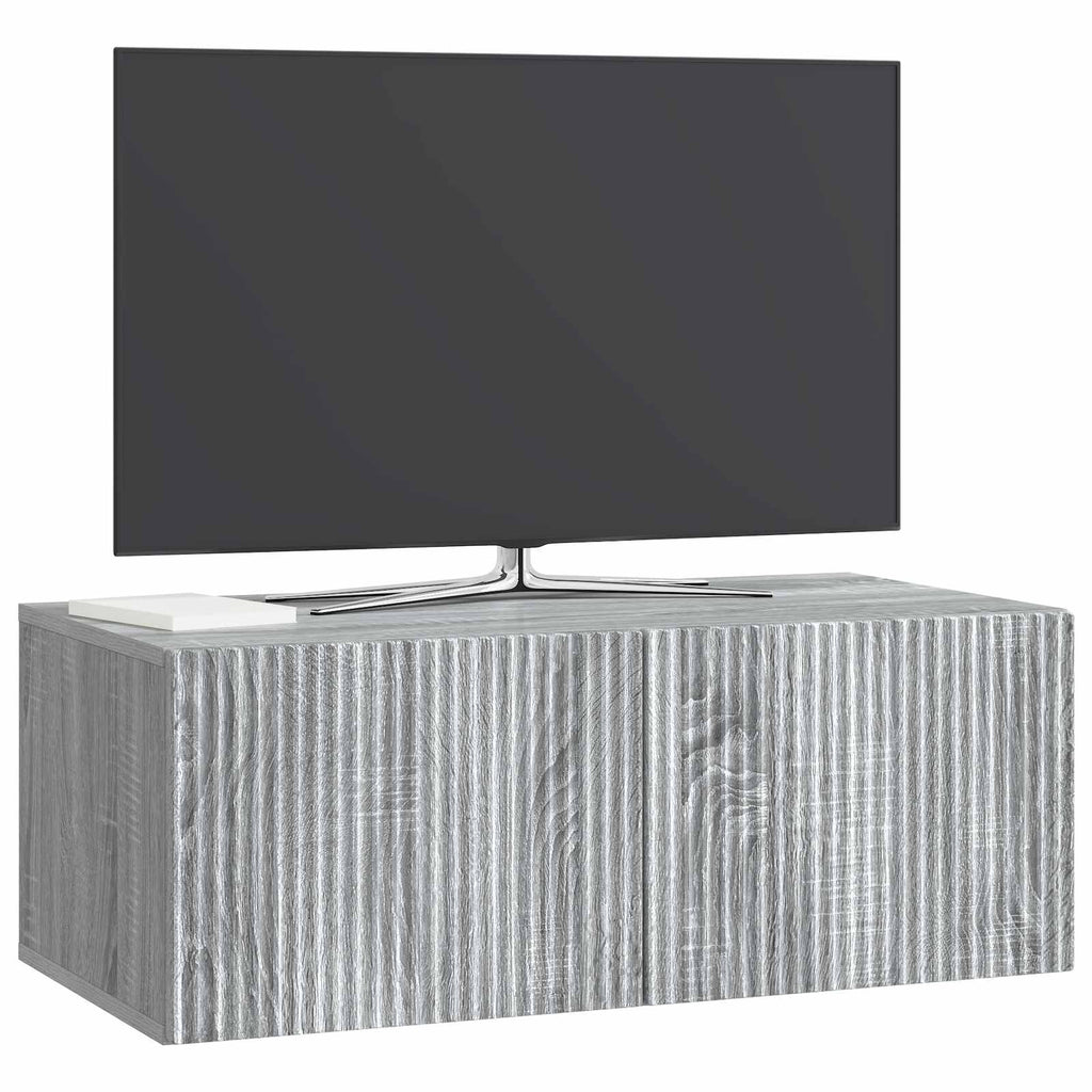 Wandmontierter TV-Schrank Graues Sonoma 78,5 x 41 x 30 cm