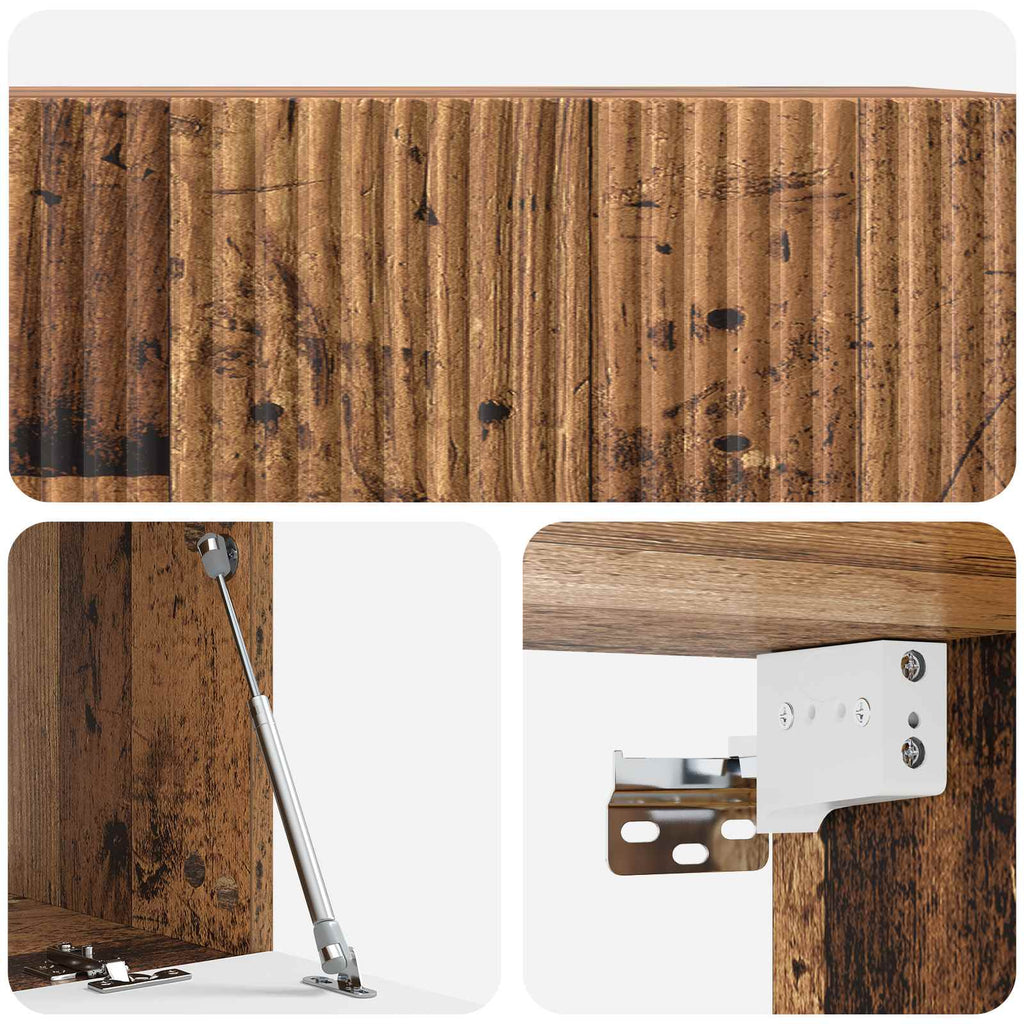Wandmontierter TV-Schrank Altholz 78,5 x 41 x 30 cm