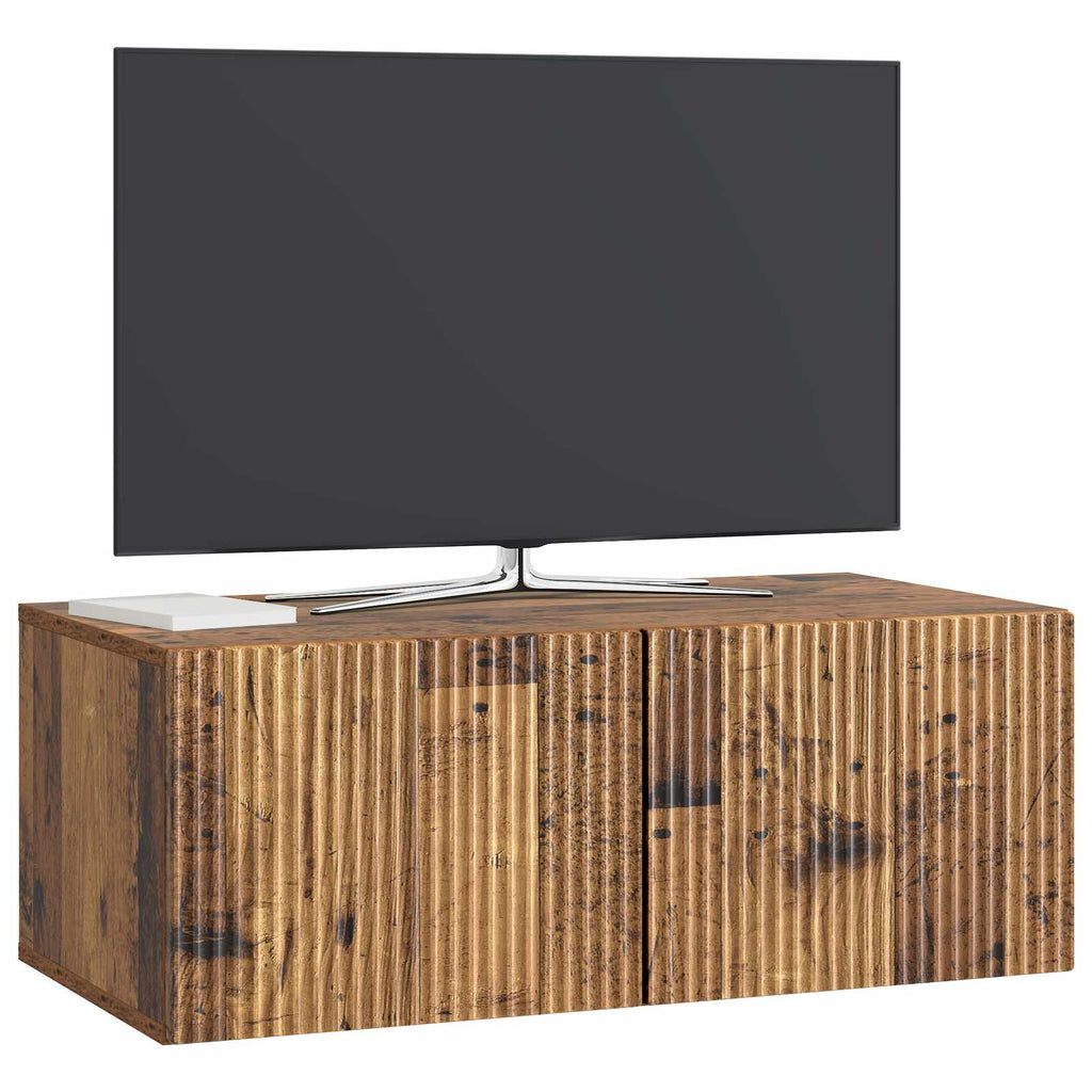 Wandmontierter TV-Schrank Altholz 78,5 x 41 x 30 cm